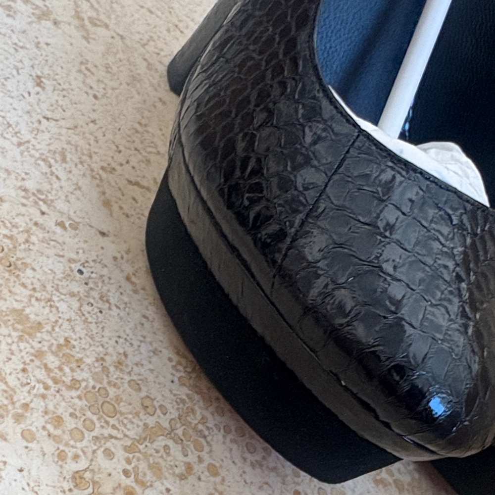 Rachel Zoe Black Textured Heels - Picture 3 of 9